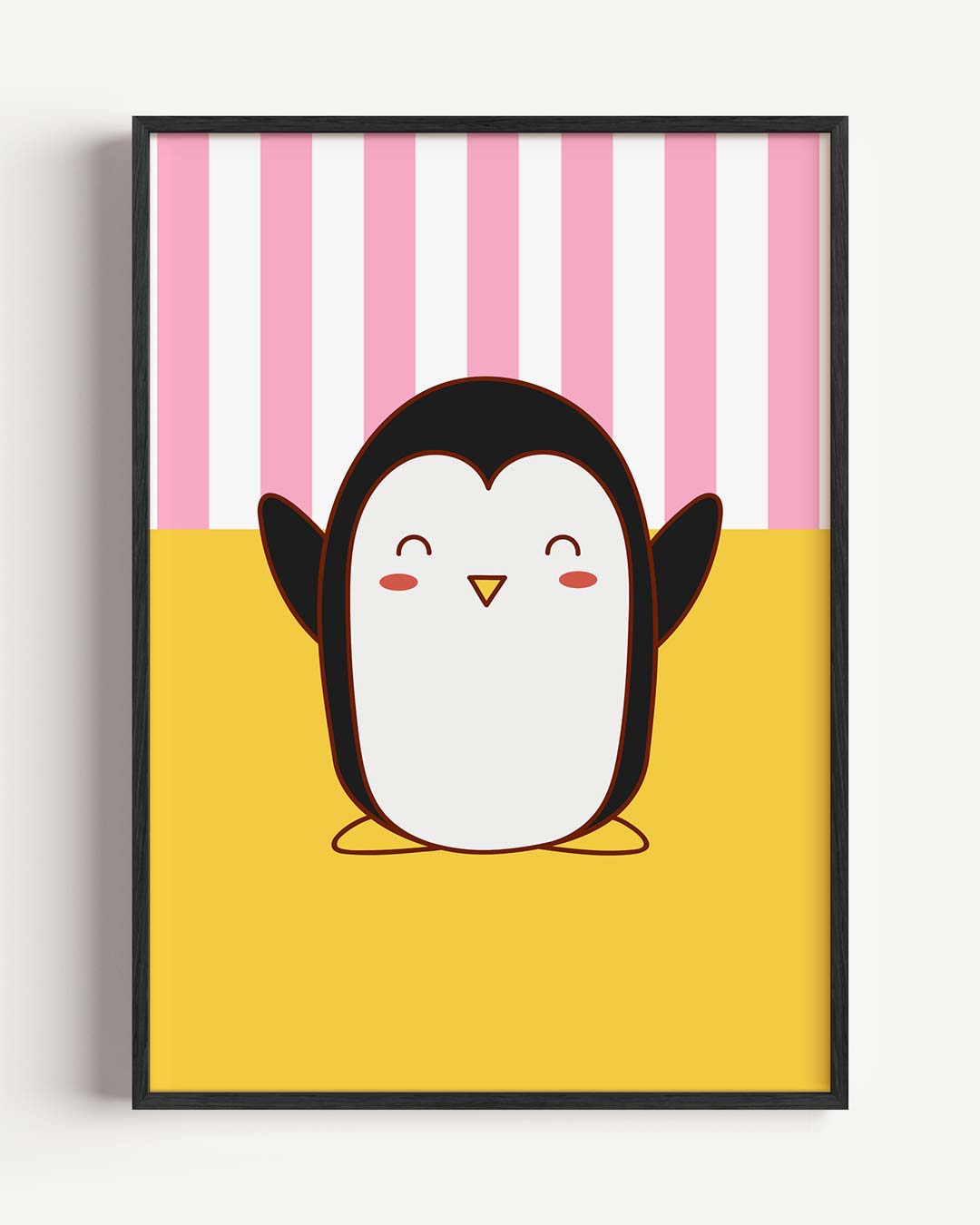 Schattige Pinguïn – kids portret poster als wanddecoratie
