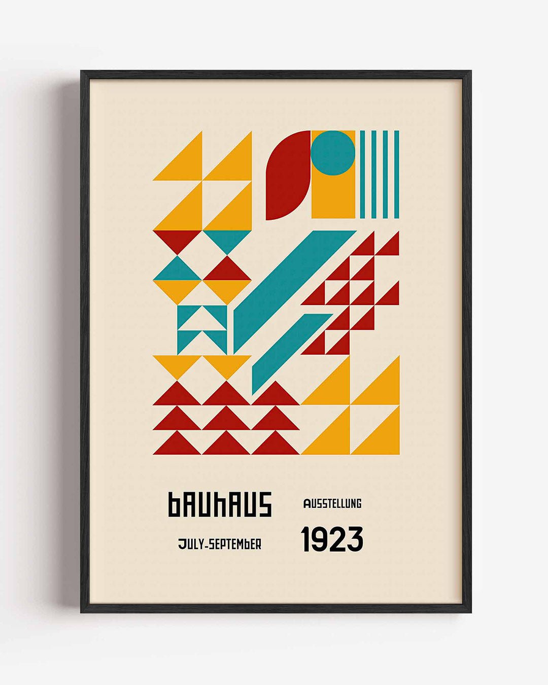 Vormen en vlakken – staande Bauhaus poster als wanddecoratie