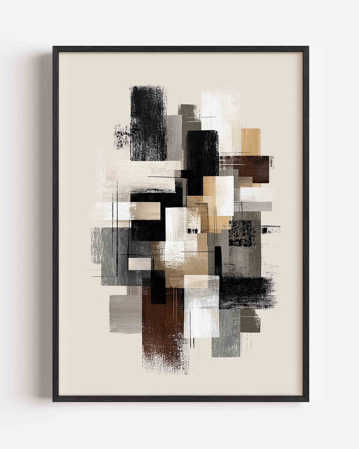 Abstracte rechthoeken – abstracte portret poster als wanddecoratie