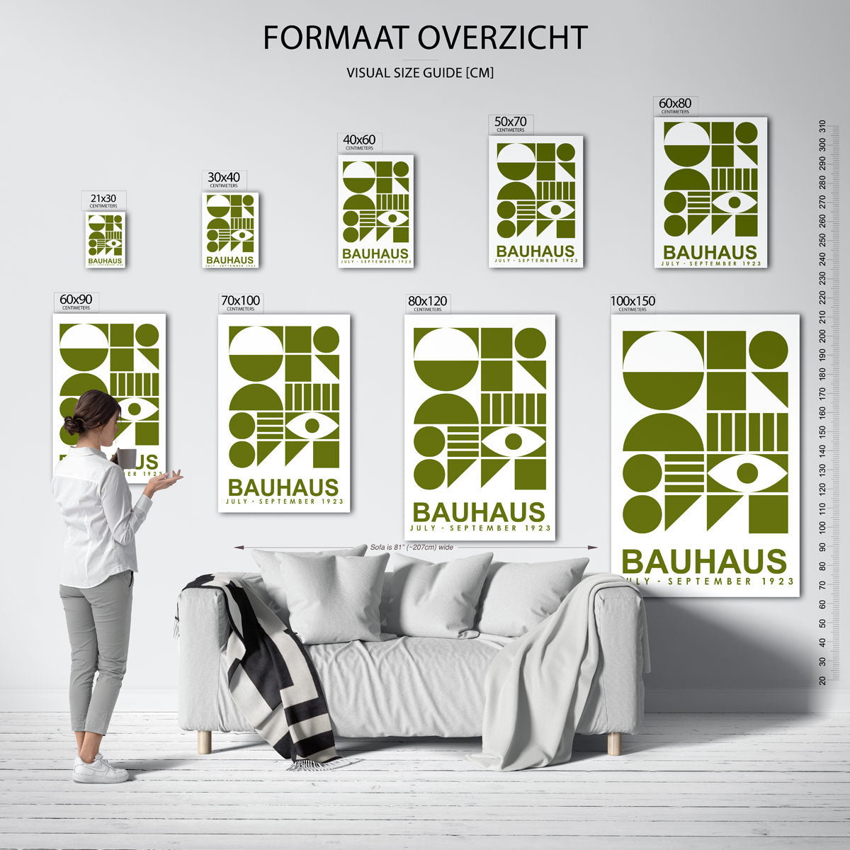 Vormen en vlakken – Bauhaus poster als moderne geometrische wanddecoratie