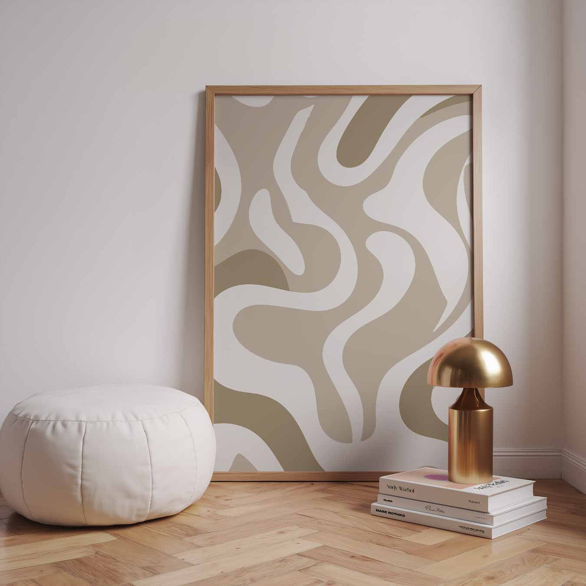 Moderne Abstracte Vormen – staande kleurrijke abstracte wanddecoratie van WallArtistic