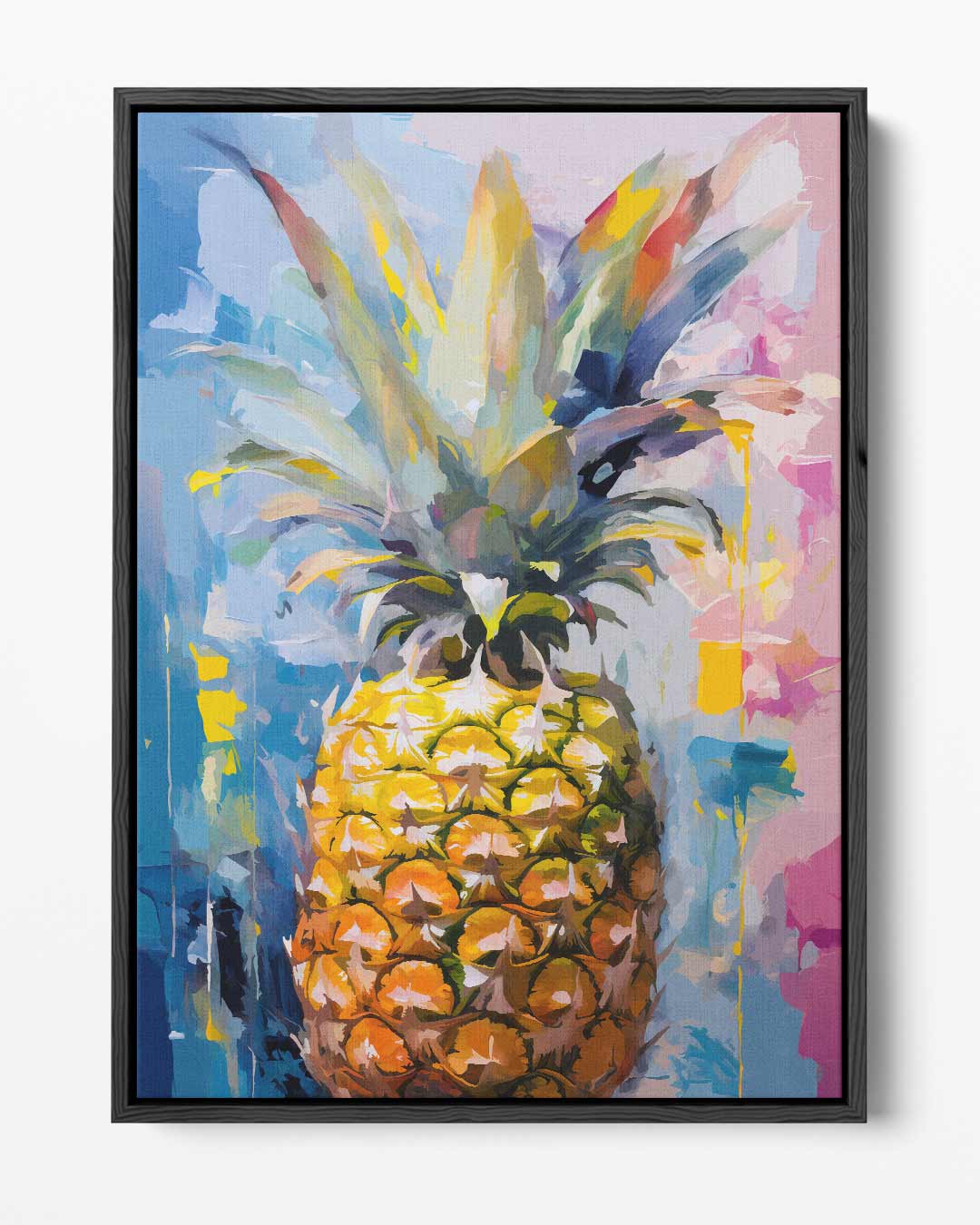 Tropische Ananas Expressie – portret kunstwerk als wanddecoratie