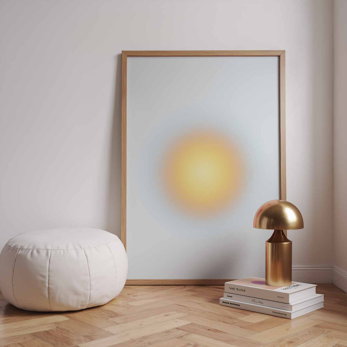Zonsondergang Abstractie – staande muurposter met mindful uitstraling