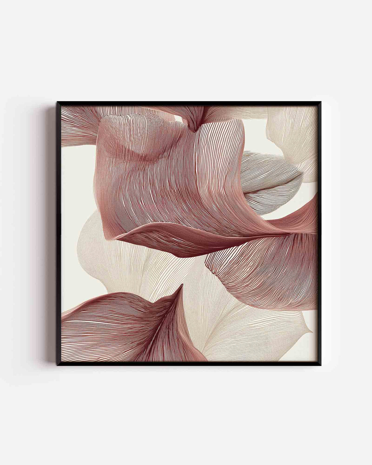 Golvende lijnen – abstracte vierkante poster als wanddecoratie