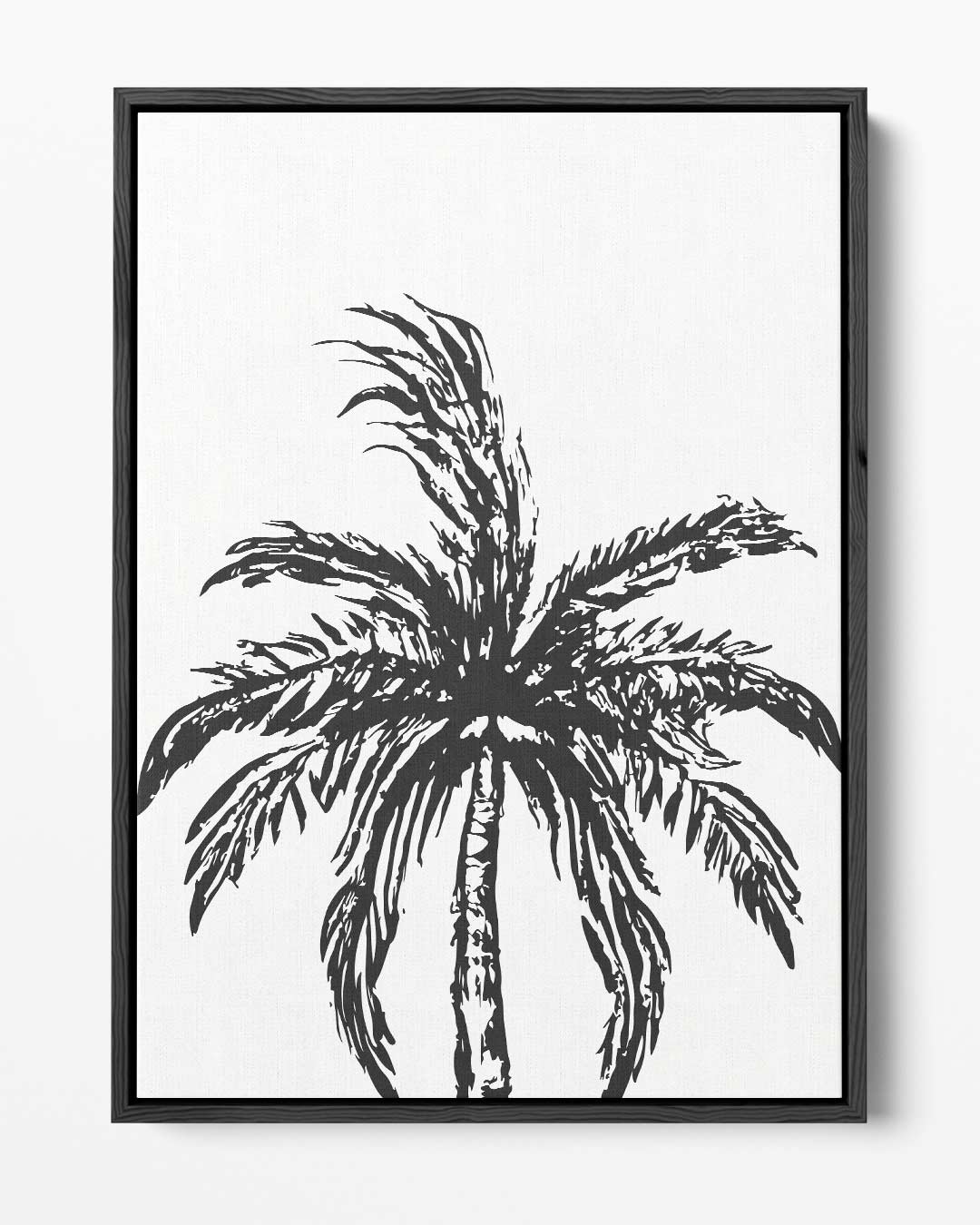 Zwart-Wit Palm Boom – portret kunstwerk als wanddecoratie