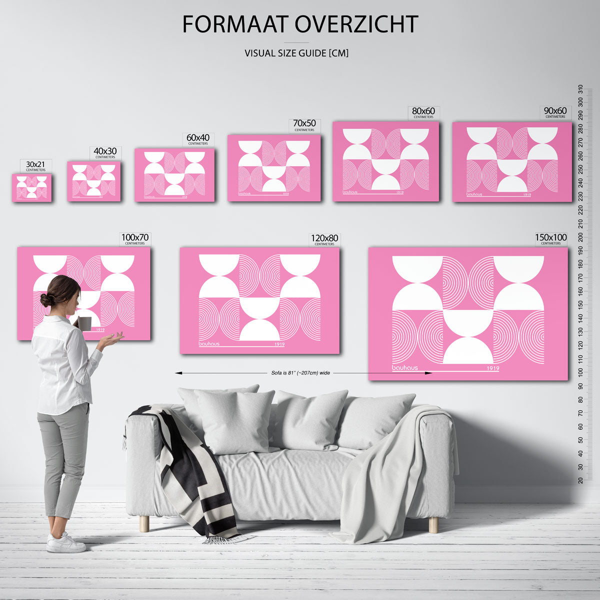 Vorm en ritme – Bauhaus poster als geometrische wanddecoratie