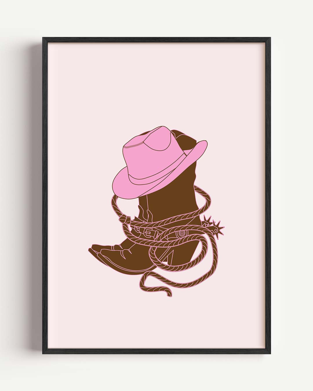 Stoere Cowboy Chic – paas portret poster als wanddecoratie