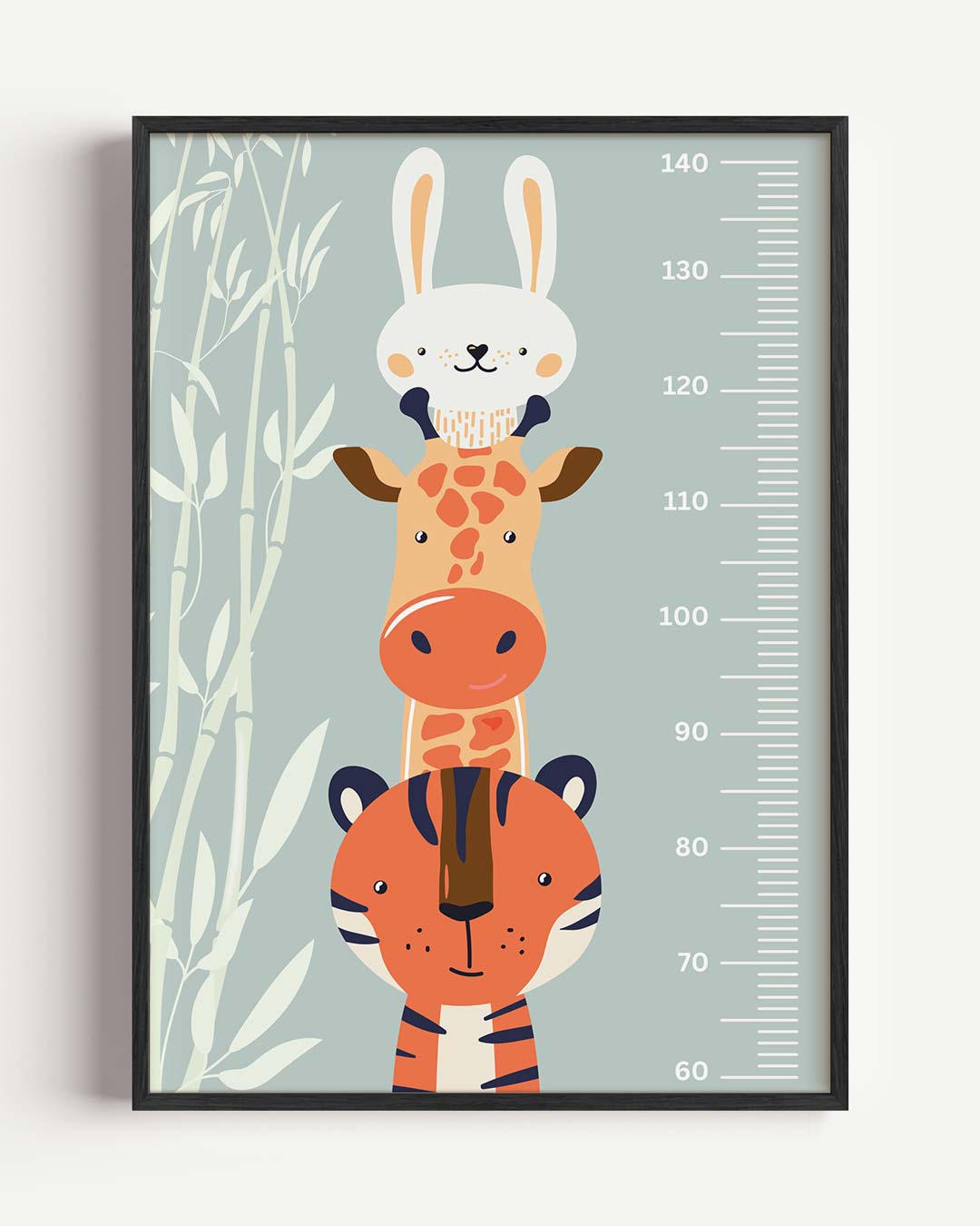 Dierenmeting Groeiposter – kids portret poster als wanddecoratie