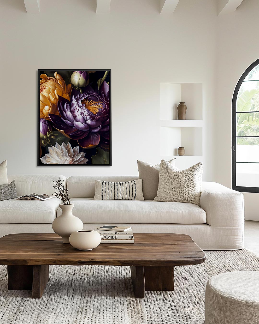 Bloemrijke harmonie – moderne staande wandkunst