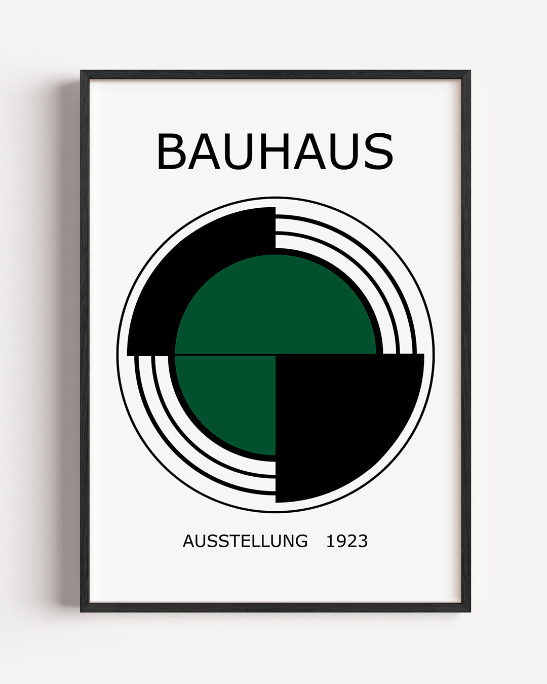 Cirkelstructuur en lijnen – staande Bauhaus poster als wanddecoratie