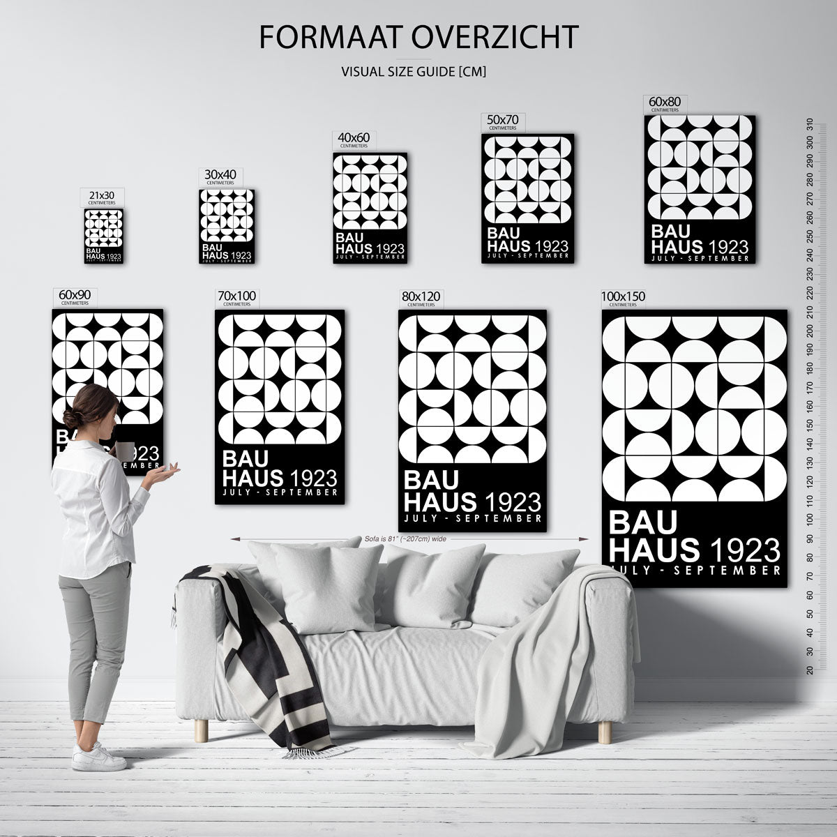 – geometrische poster in Bauhaus-stijl van WallArtistic