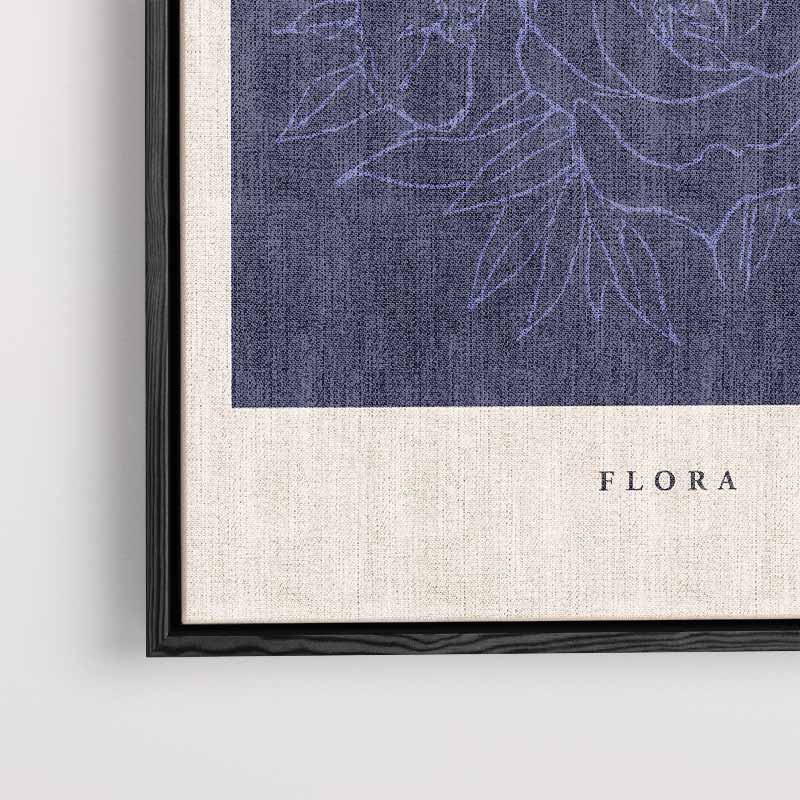 Flora Bloementekening – plexiglas kunstwerk als wanddecoratie