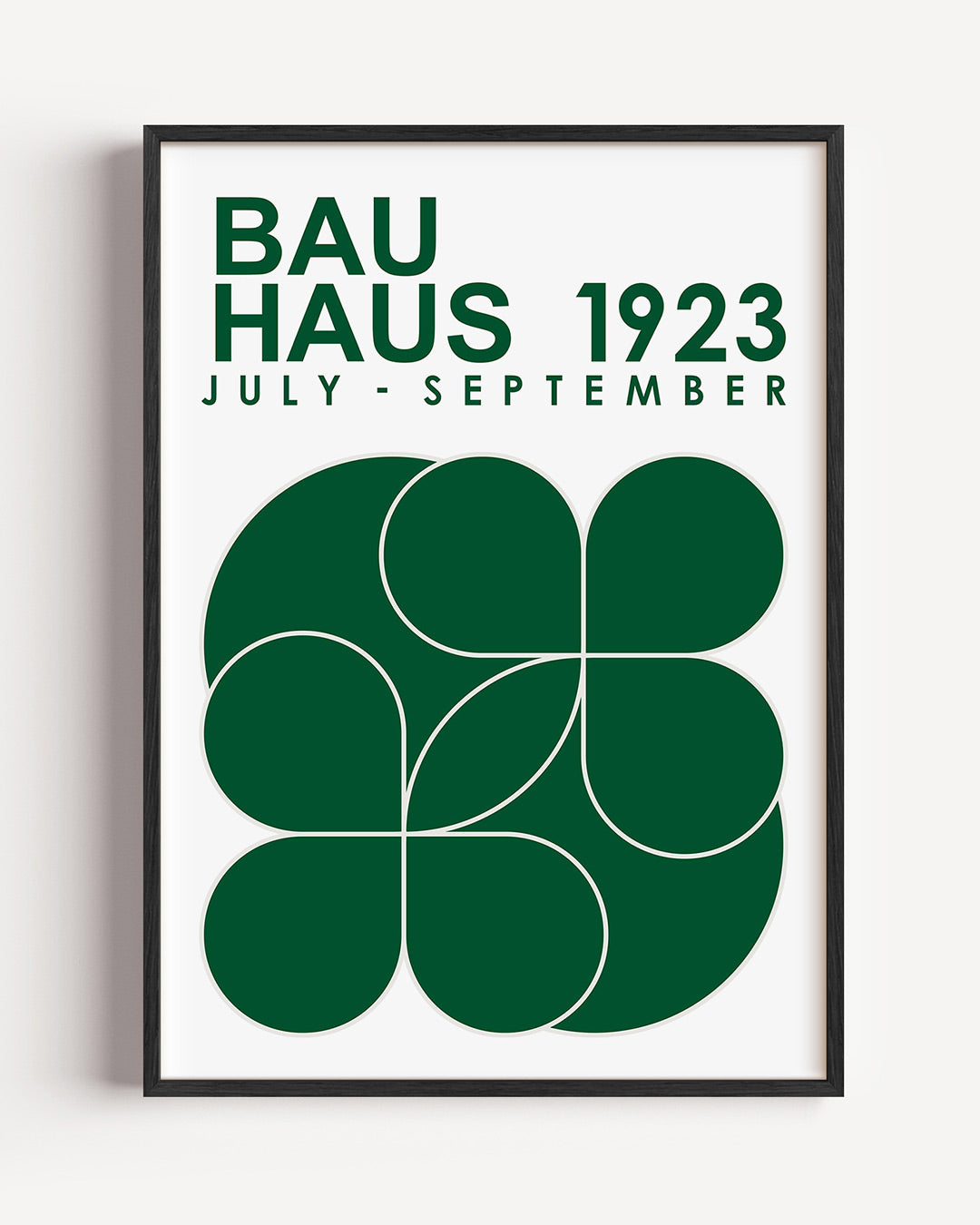 Vorm en lijnenspel – staande Bauhaus poster als wanddecoratie
