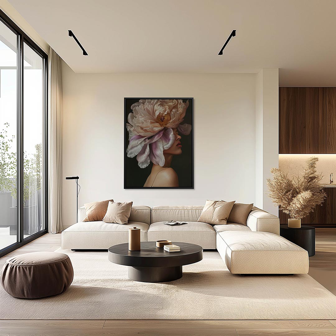 Bloemrijke elegantie – staand wanddecoratie kunstwerk