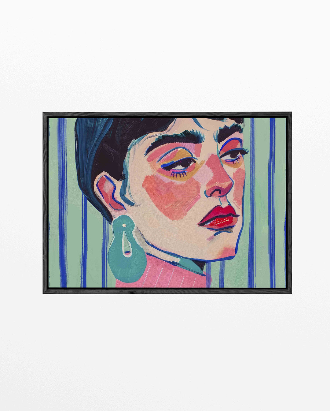 Portret – Liggende wanddecoratie – liggend portret kunstwerk