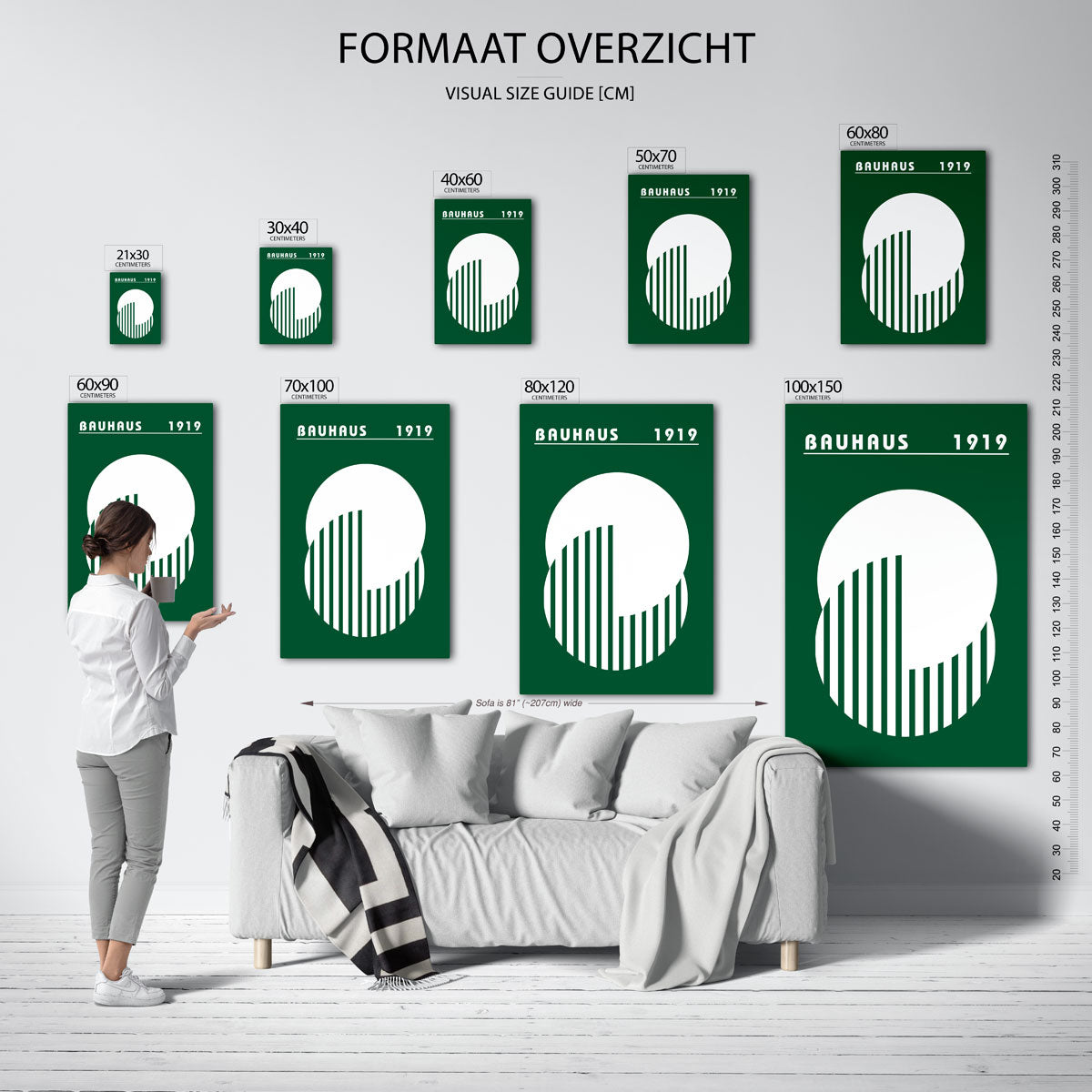 – Bauhaus poster als moderne geometrische wanddecoratie