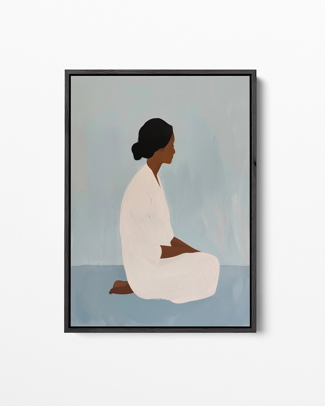 Zittende vrouw silhouet – staand wanddecoratie kunstwerk