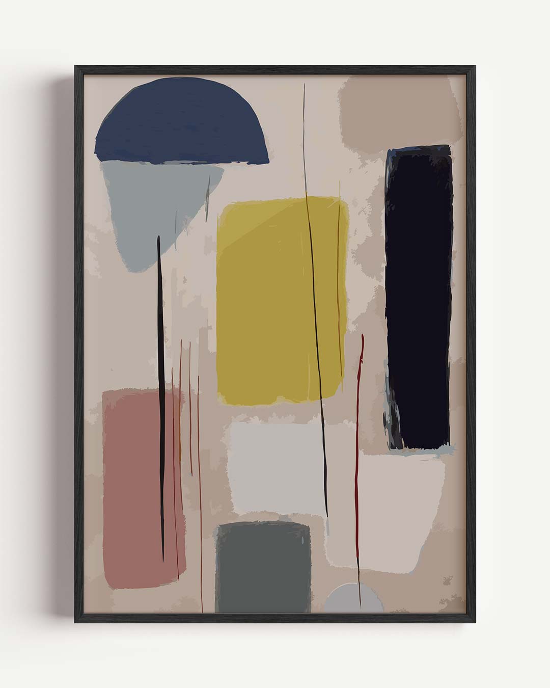 Abstract Elegance – kleurrijke abstracte portret poster als wanddecoratie