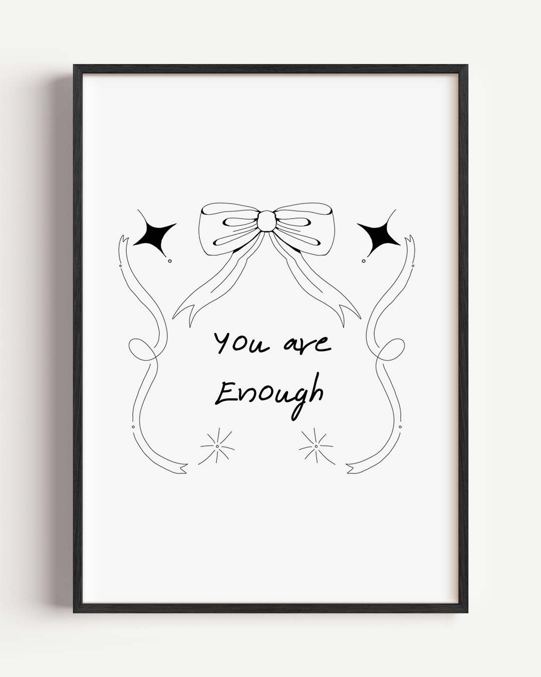 Inspirerende "You Are Enough" – zomer portret poster als wanddecoratie