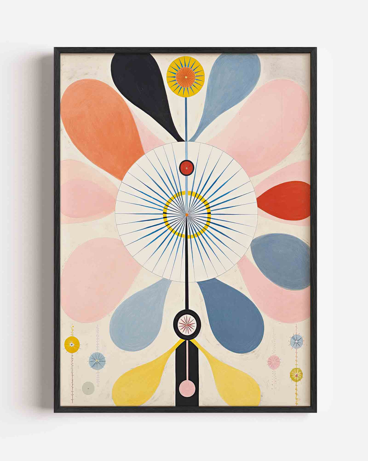 Abstracte vormen – surrealistische portret poster als wanddecoratie