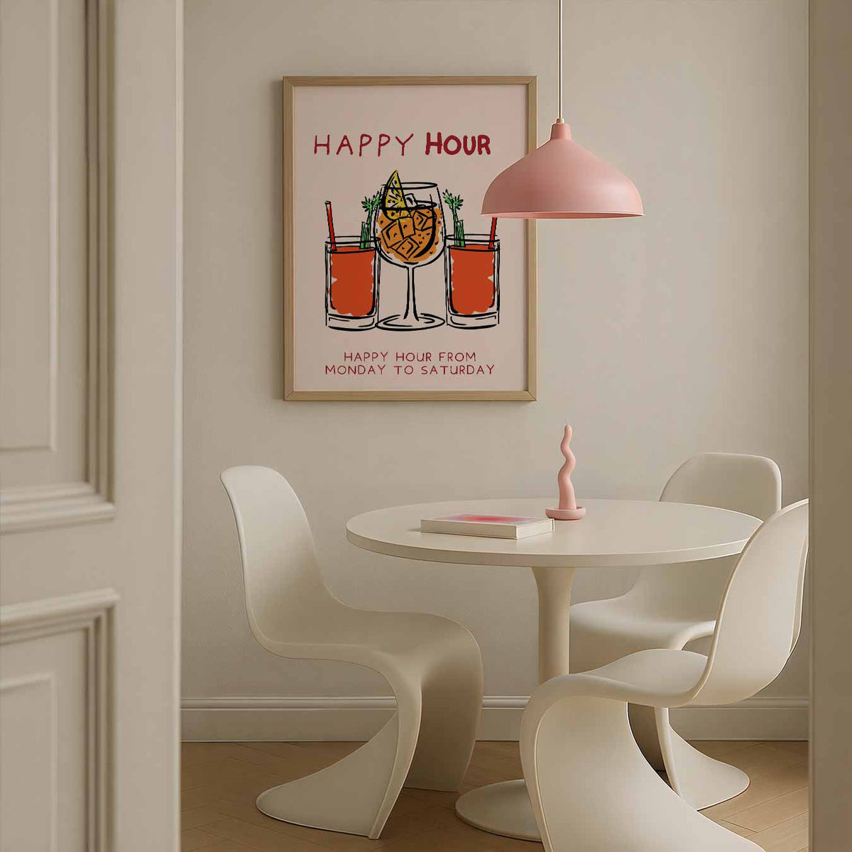 Happy Hour Cocktails – zomerse poster in staand formaat