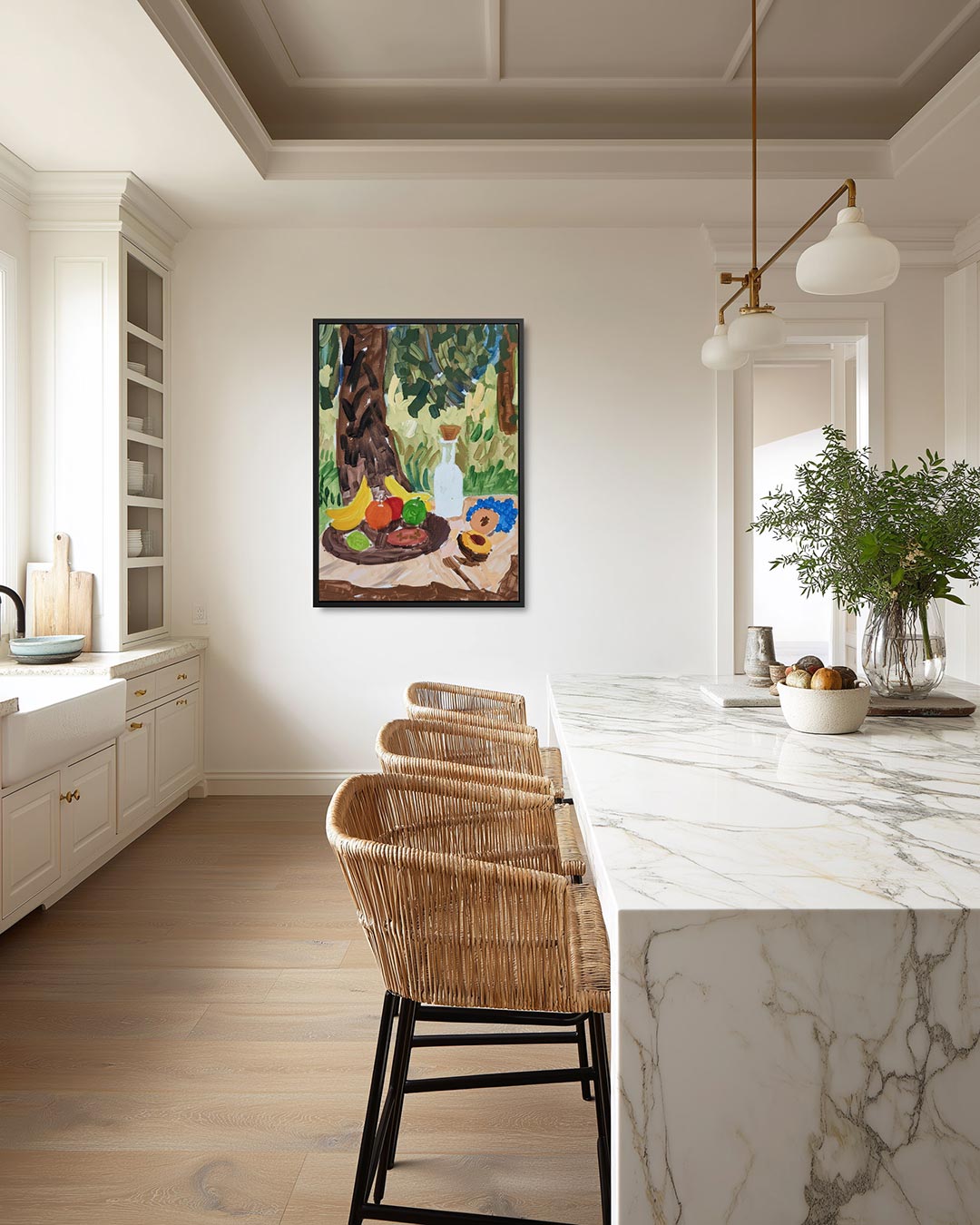 Levendige compositie – staand wanddecoratie kunstwerk