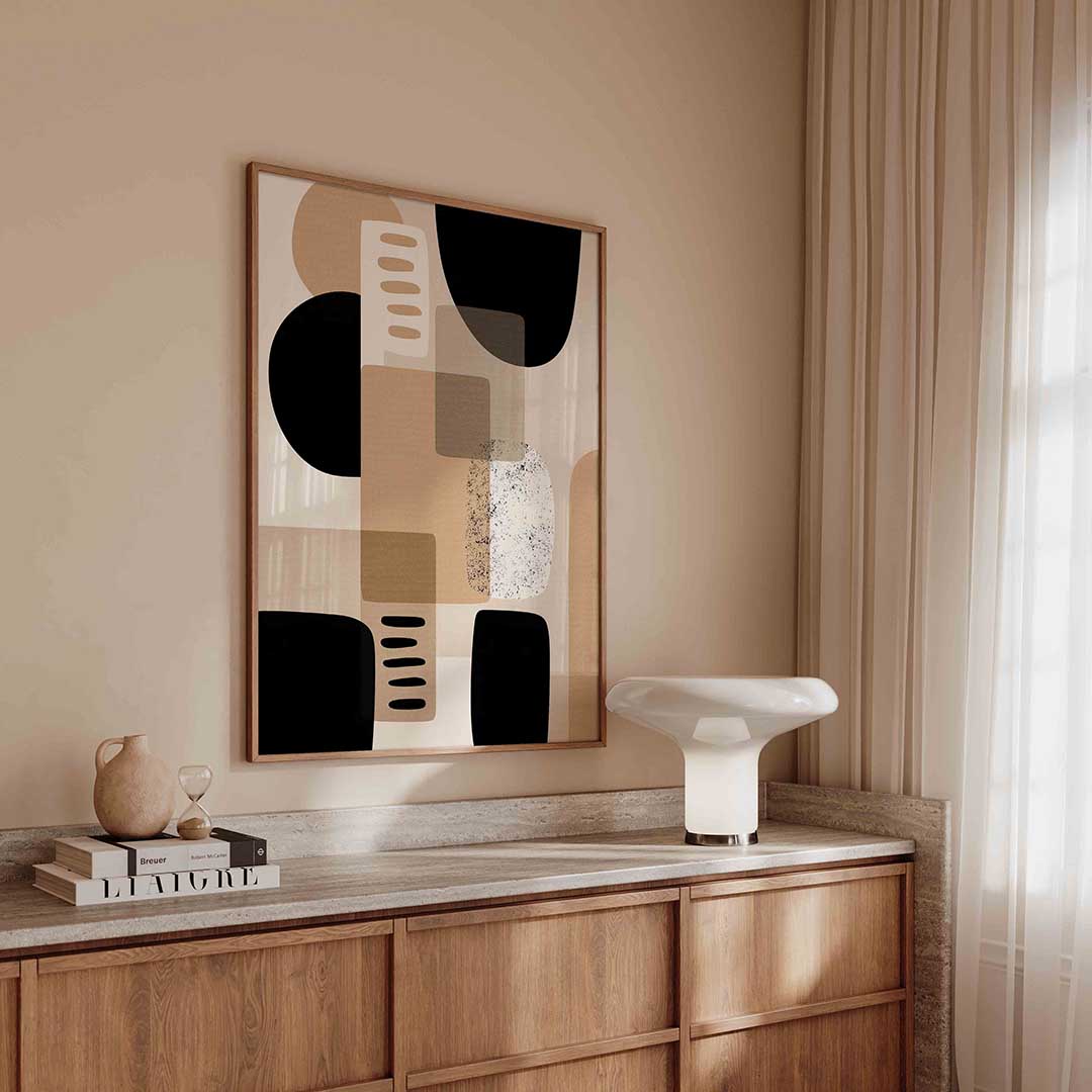 Abstracte vormen – abstracte poster in staand formaat