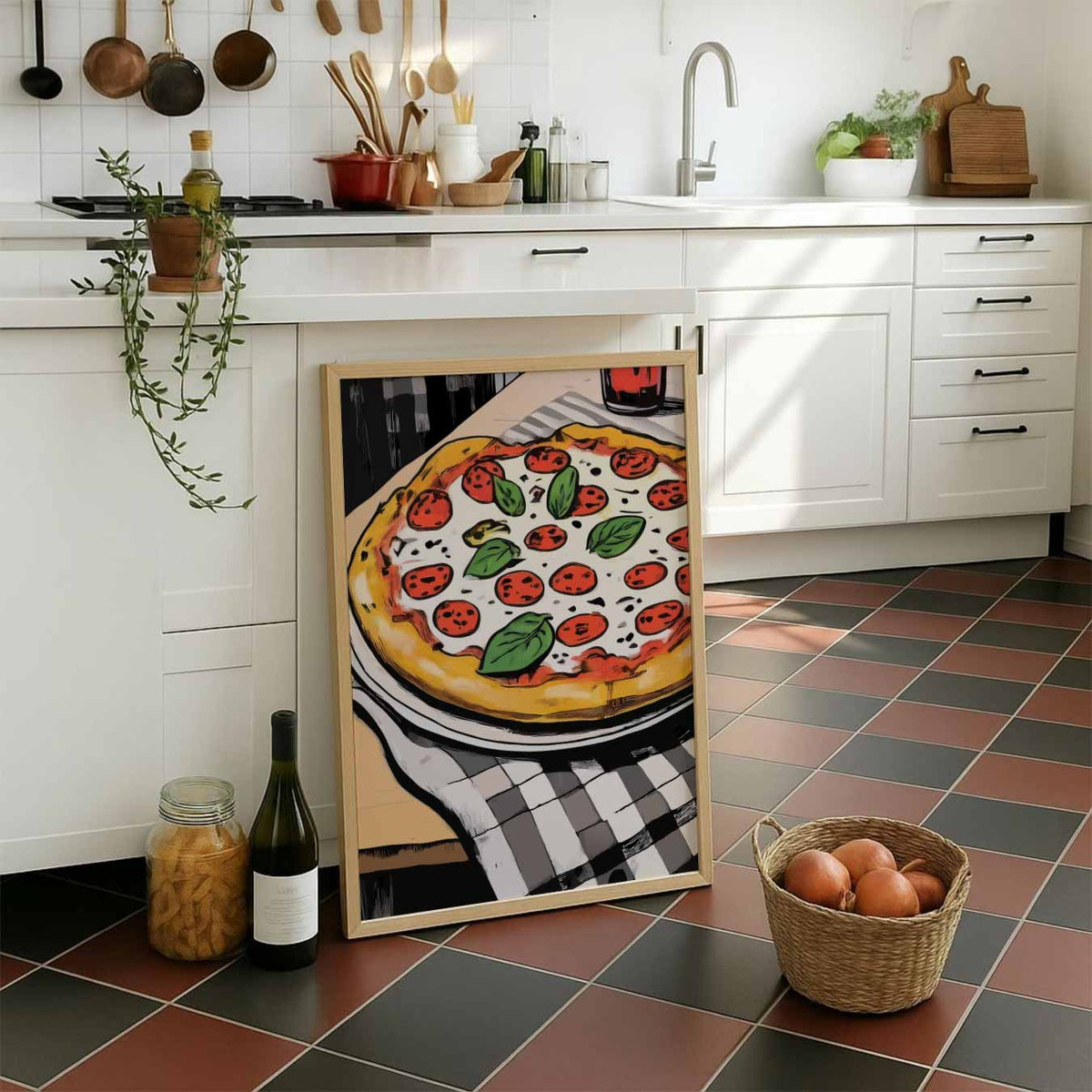 Pizza Liefde – staande muurposter voor keuken of eethoek