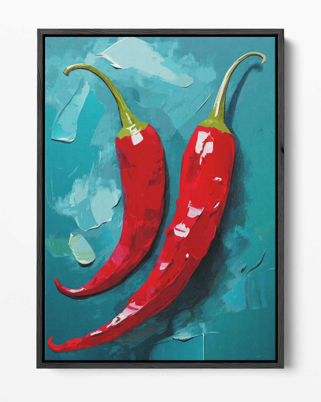 Pittige Peper Passie – portret kunstwerk als wanddecoratie