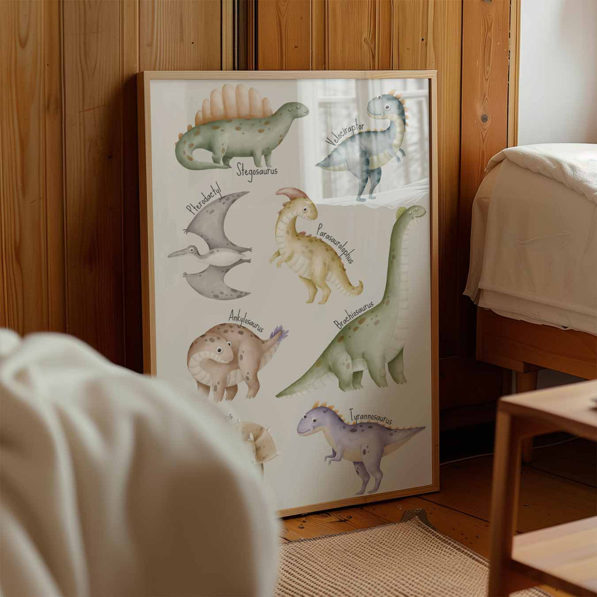 Dino Avontuur Kinderposter – staande muurposter voor de kinderkamer