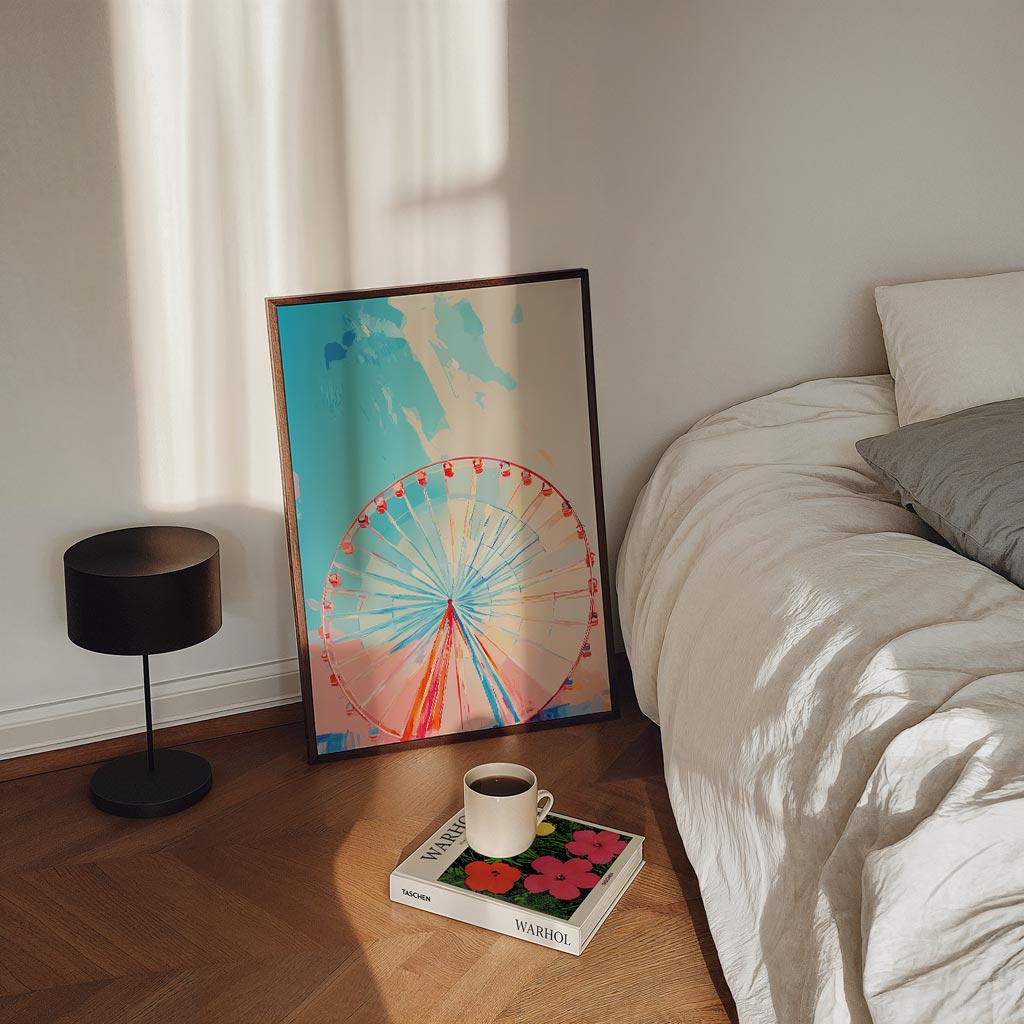 Dromerige Reuzenrad – staande Popart wanddecoratie van WallArtistic