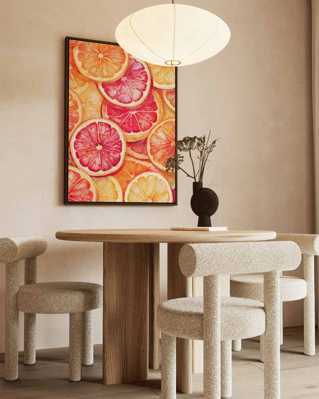 Zonnig Citrusfeest – canvas wanddecoratie in portret formaat
