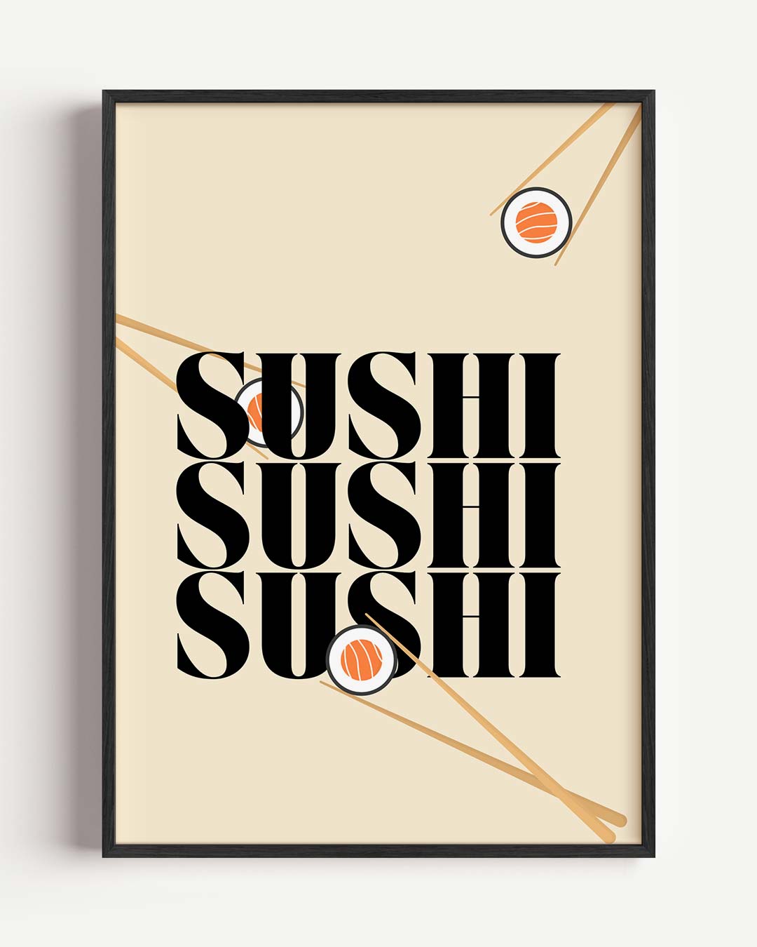 Sushi Liefhebbers – keuken portret poster als wanddecoratie