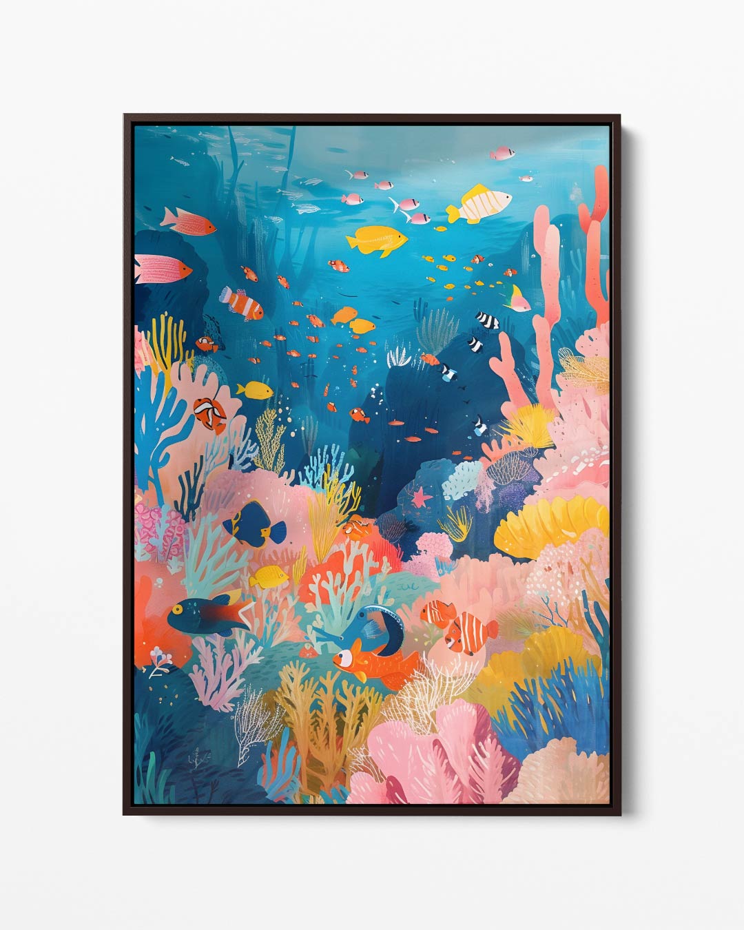 Kleurrijk Koraalrif Avontuur – portret kunstwerk als wanddecoratie