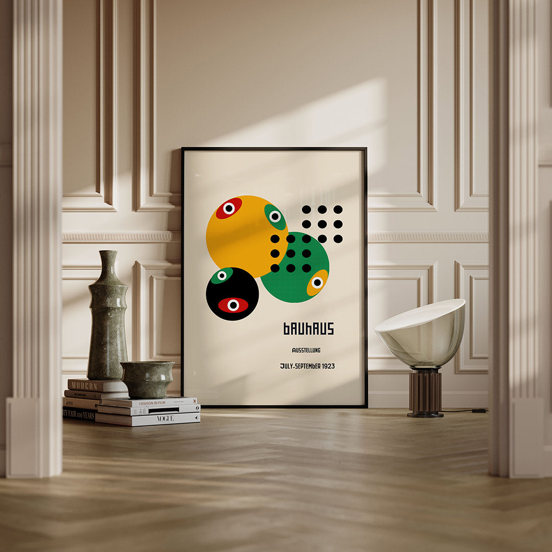 Cirkelvormen en patronen – moderne Bauhaus wandkunst als poster