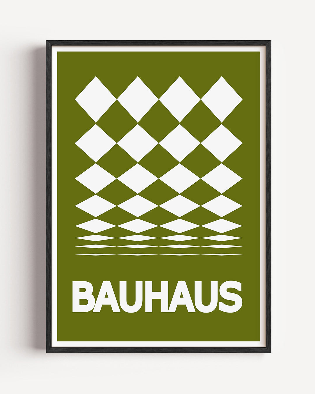 Ruitpatroon perspectief – staande Bauhaus poster als wanddecoratie