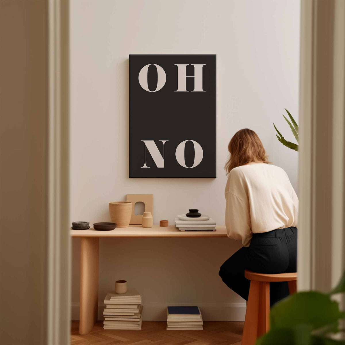 OH NO Typografie Art – plexiglas kunstwerk als wanddecoratie