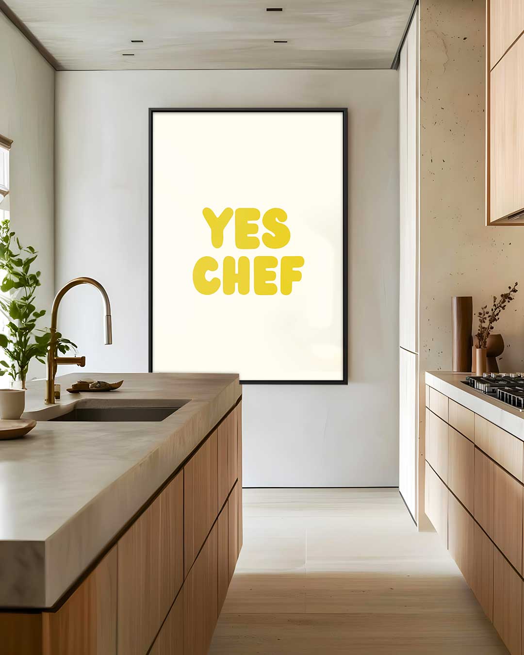 Yes Chef Keukenposter – staand kunstwerk voor modern interieur