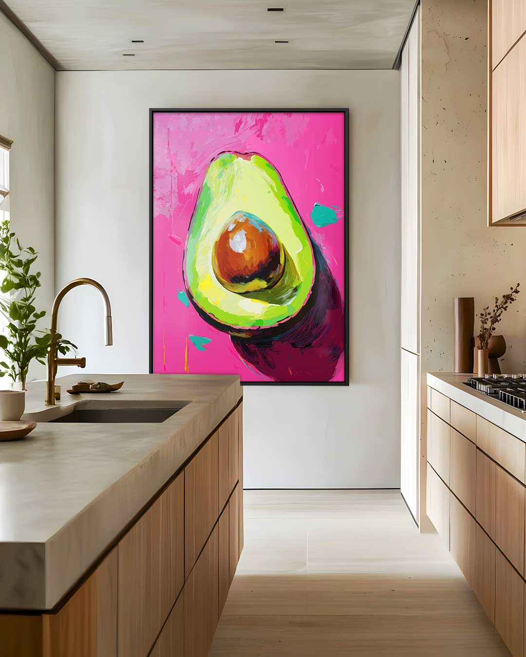 Avocado Delight – staand kunstwerk voor modern interieur