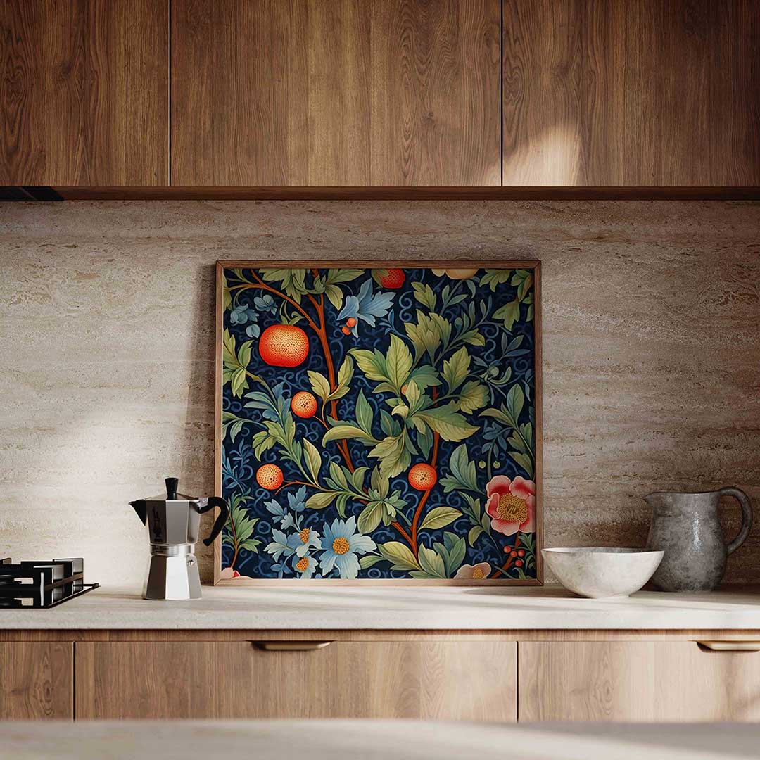 Bloemen en fruit – decoratieve wandkunst als vierkante poster