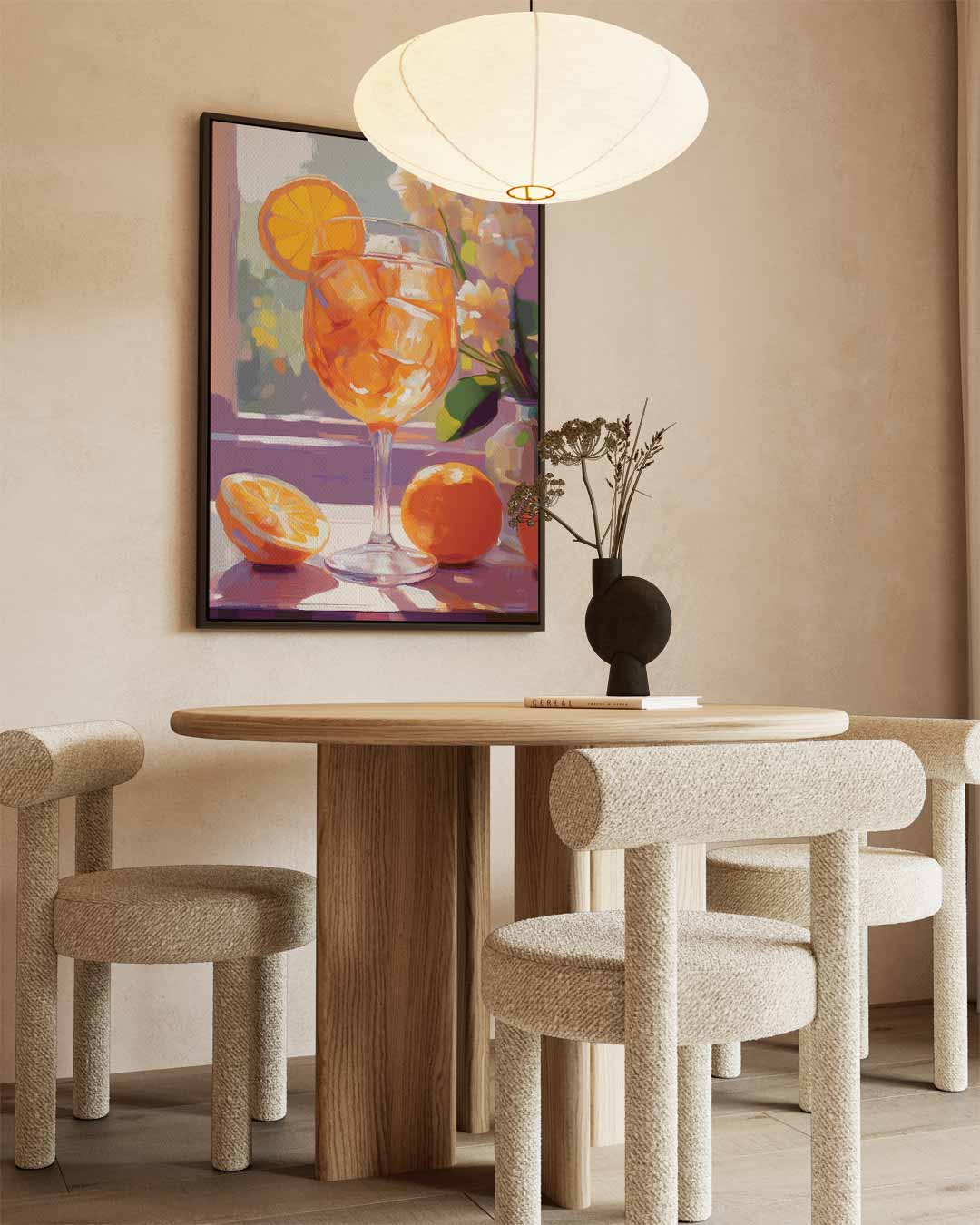 Zonnige Zomerdrank – canvas wanddecoratie in portret formaat