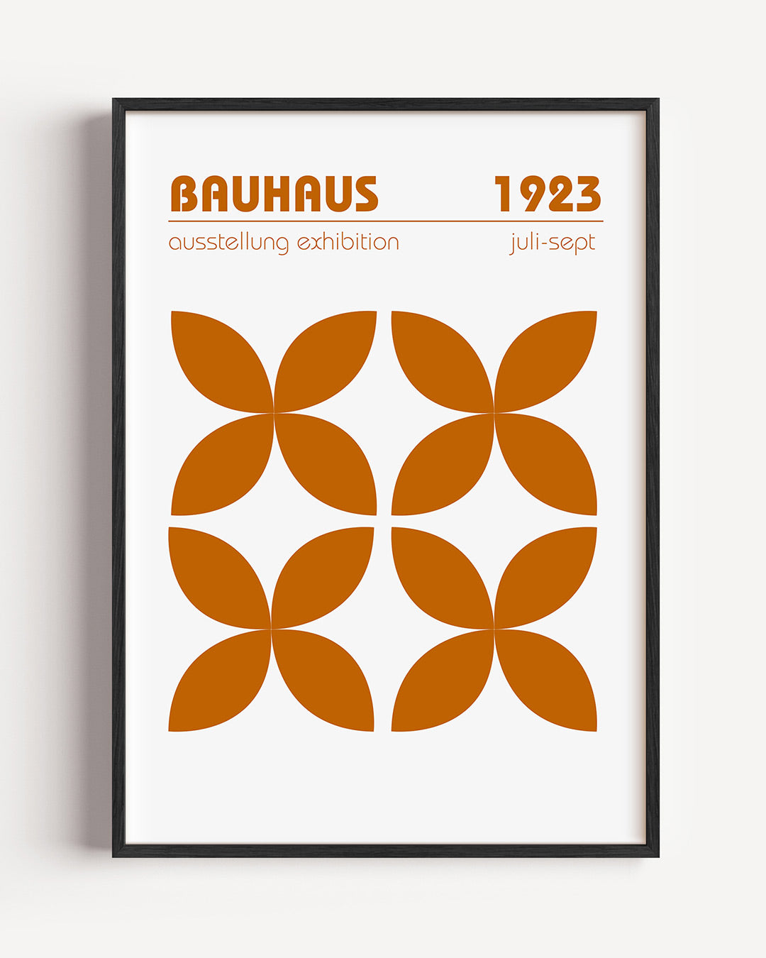 Vormritme en kleur – staande Bauhaus poster als wanddecoratie