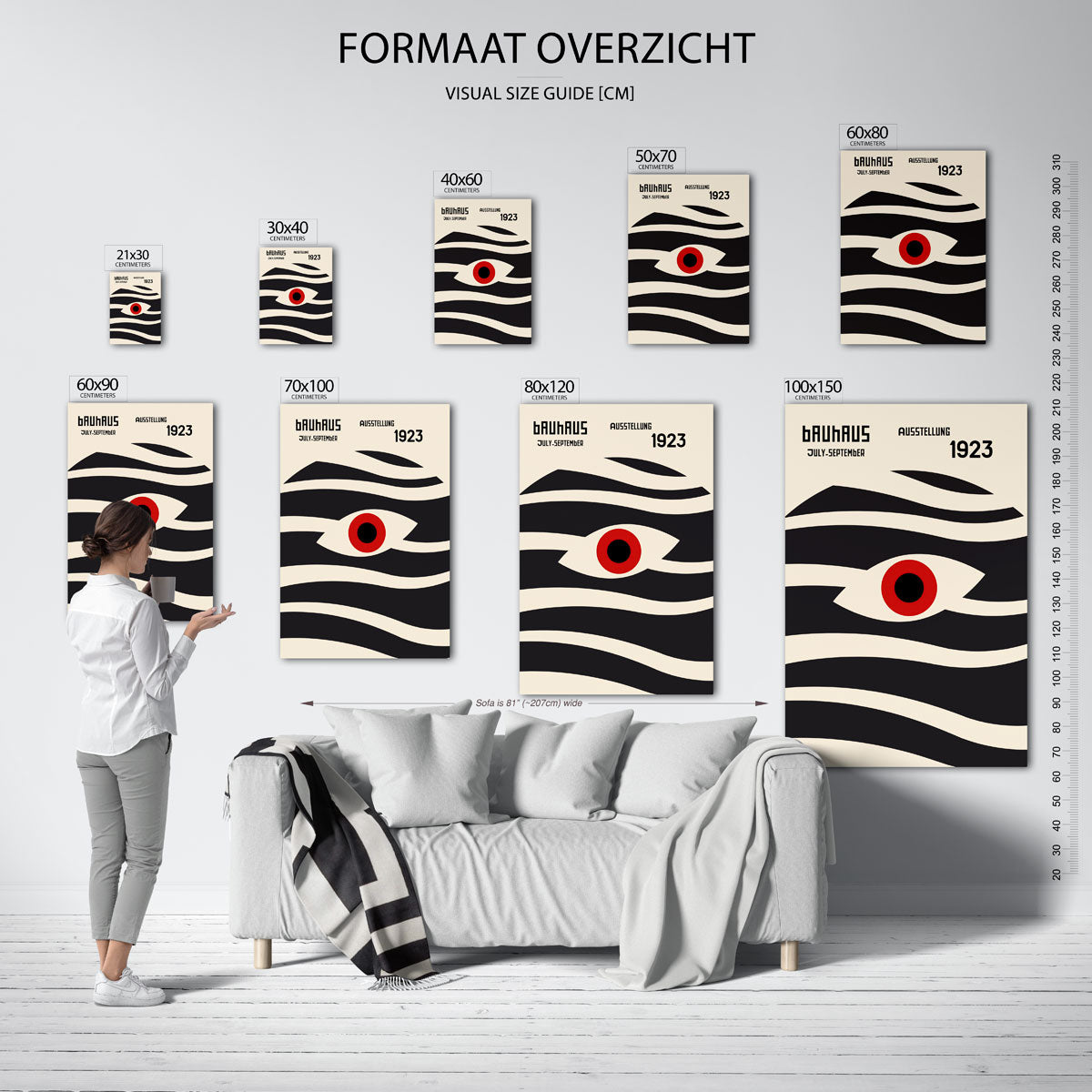 Vorm en ritme – Bauhaus poster als geometrische wanddecoratie