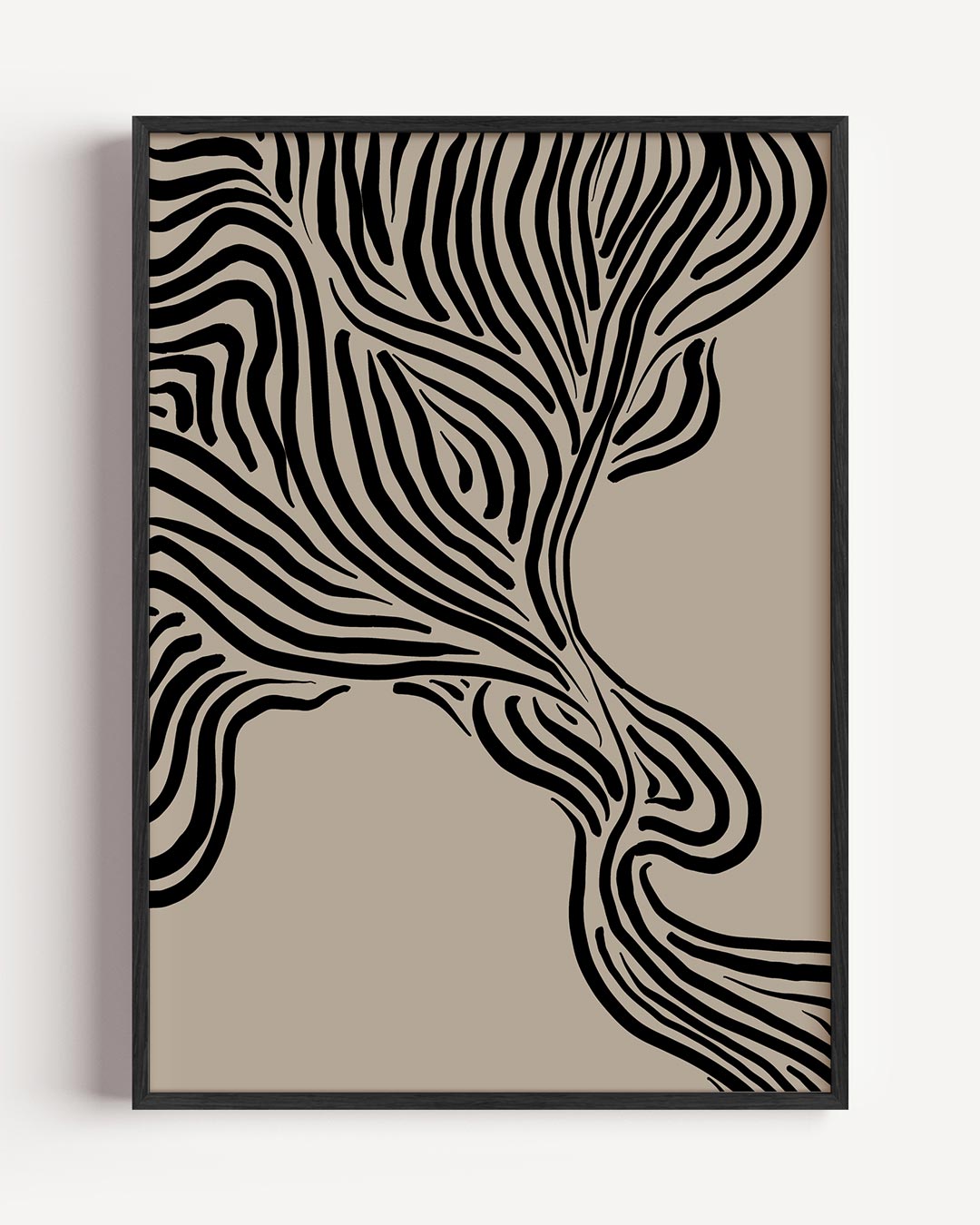 Zebra Strepen Abstracte – abstracte portret poster als wanddecoratie