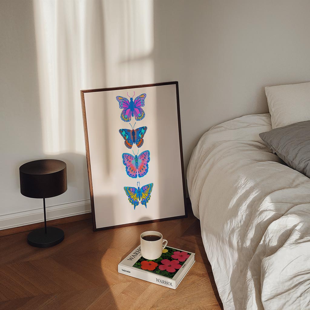 Vlinders Collectie – staande Popart wanddecoratie van WallArtistic
