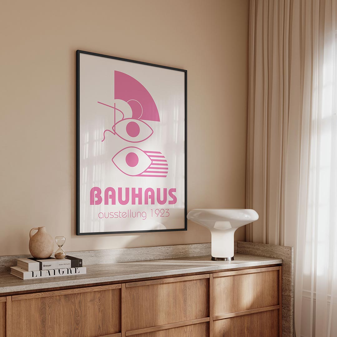 Vormen en vlakken – geometrische Bauhaus poster in staand formaat