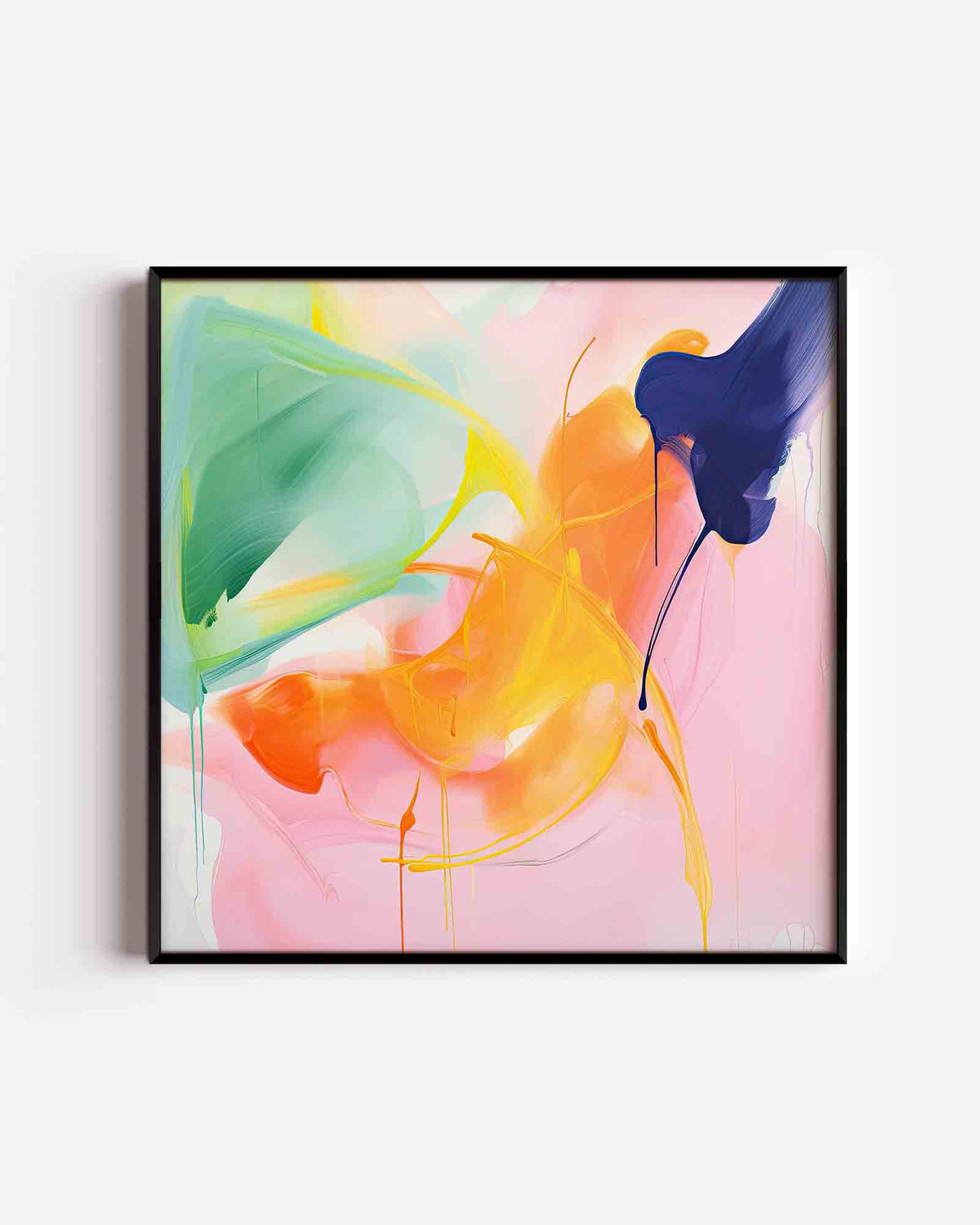 Abstracte kleurenexplosie – kleurrijke illustratie poster als wanddecoratie