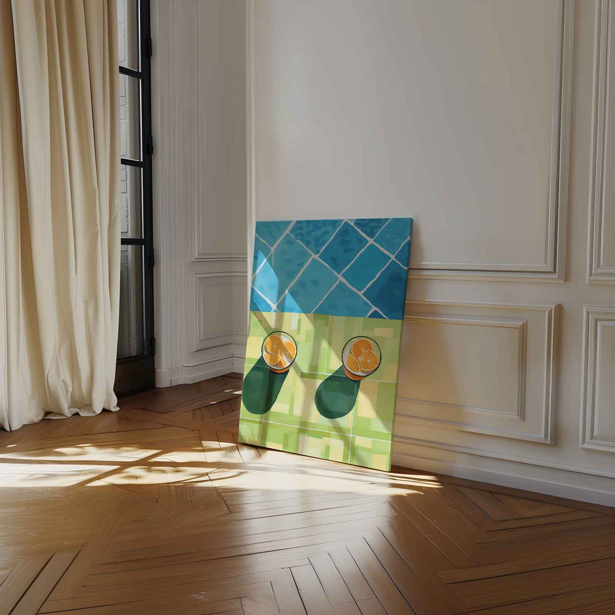 Zomerse Citrusdrankjes – dibond wanddecoratie in staand formaat