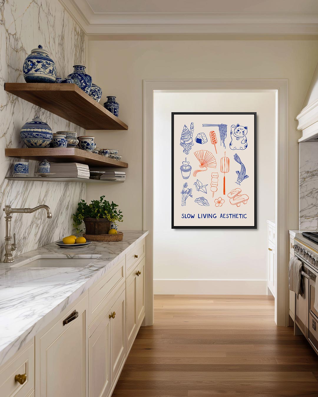 Illustratieve symbolen – kunstwerk als stijlvolle wanddecoratie