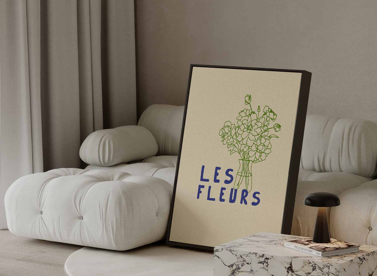 Les Fleurs Minimalistische Bloemenkunst – plexiglas wanddecoratie in portret formaat